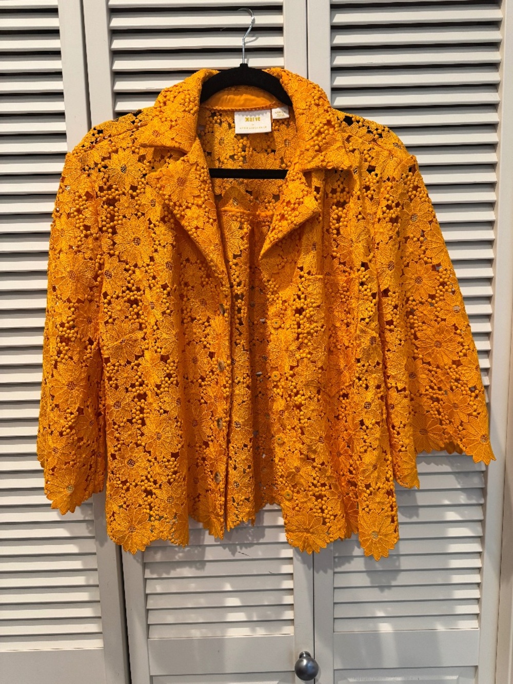 Anthropologie MAEVE summer blazer/jacket in an amazing sunflower yellow/orange! - Picture 1 of 6
